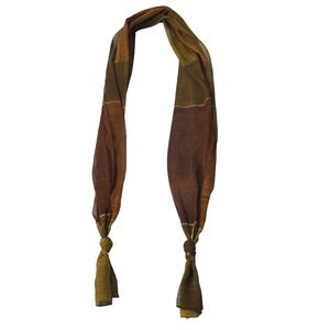 Sheer Scarf Brown Green Lightweight Neck‎ Wrap Shawl Forest Fairy Natural Colors